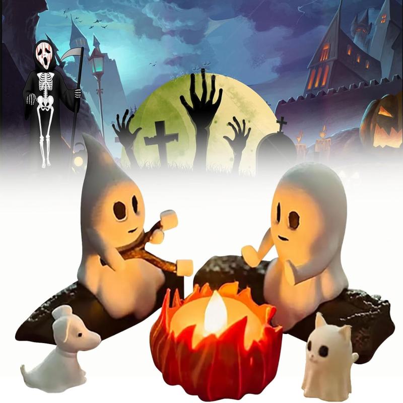 Ghost Campfire Gathering, Ghost Campfire Flickering Nightlight, Flickering LED Campfire Scene, Cute Ghosts Figurine Set,Funny Halloween Decor style A
Ghost Campfire Gathering, Ghost Campfire Flickering Nightlight, Flickering LED Campfire Scene, Cute Ghosts Figurine Set,Funny Halloween Decor style A