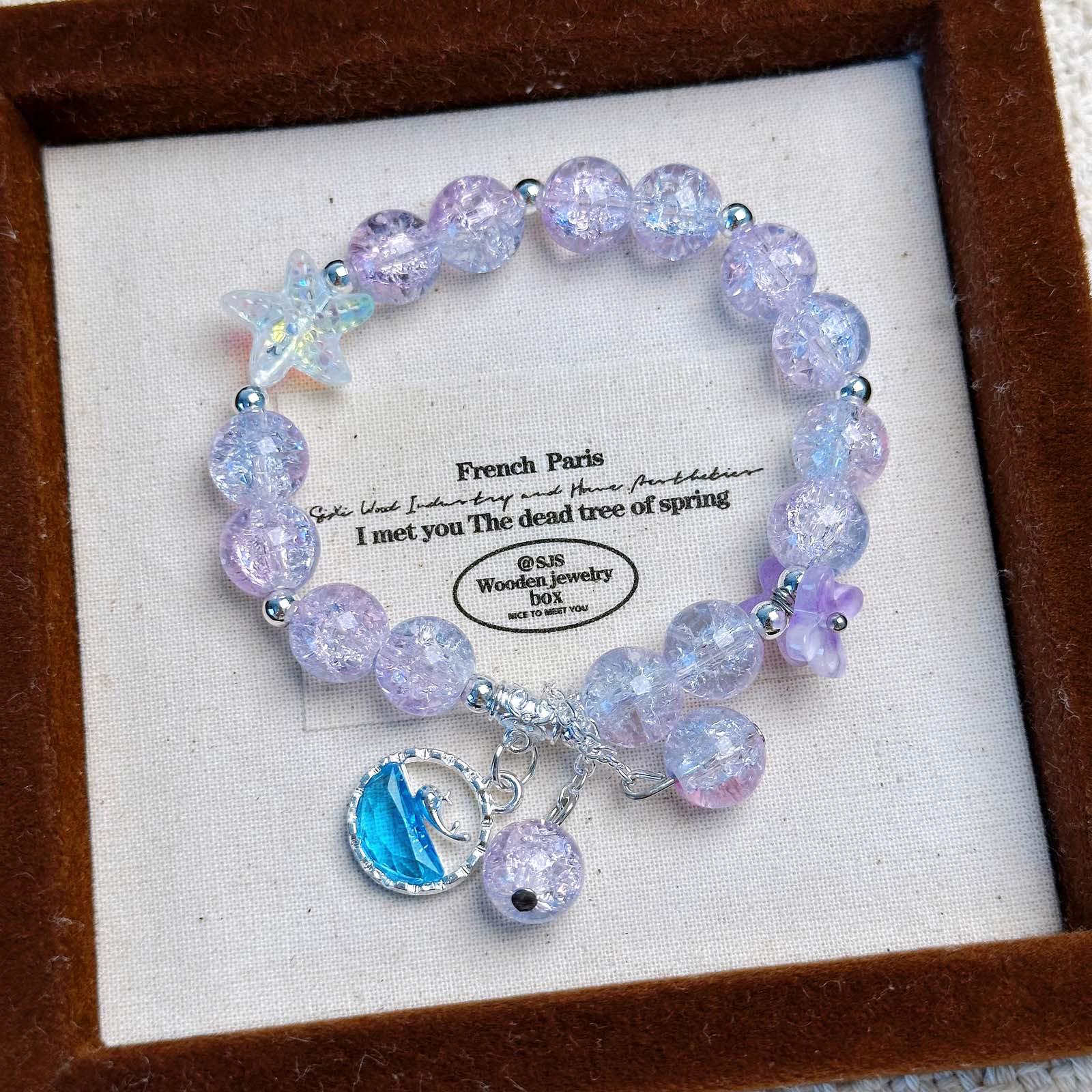 Mori-Style Crystal Starfish Bead Bracelet - Sweet Fairy Student Accessory
Mori-Style Crystal Starfish Bead Bracelet - Sweet Fairy Student Accessory