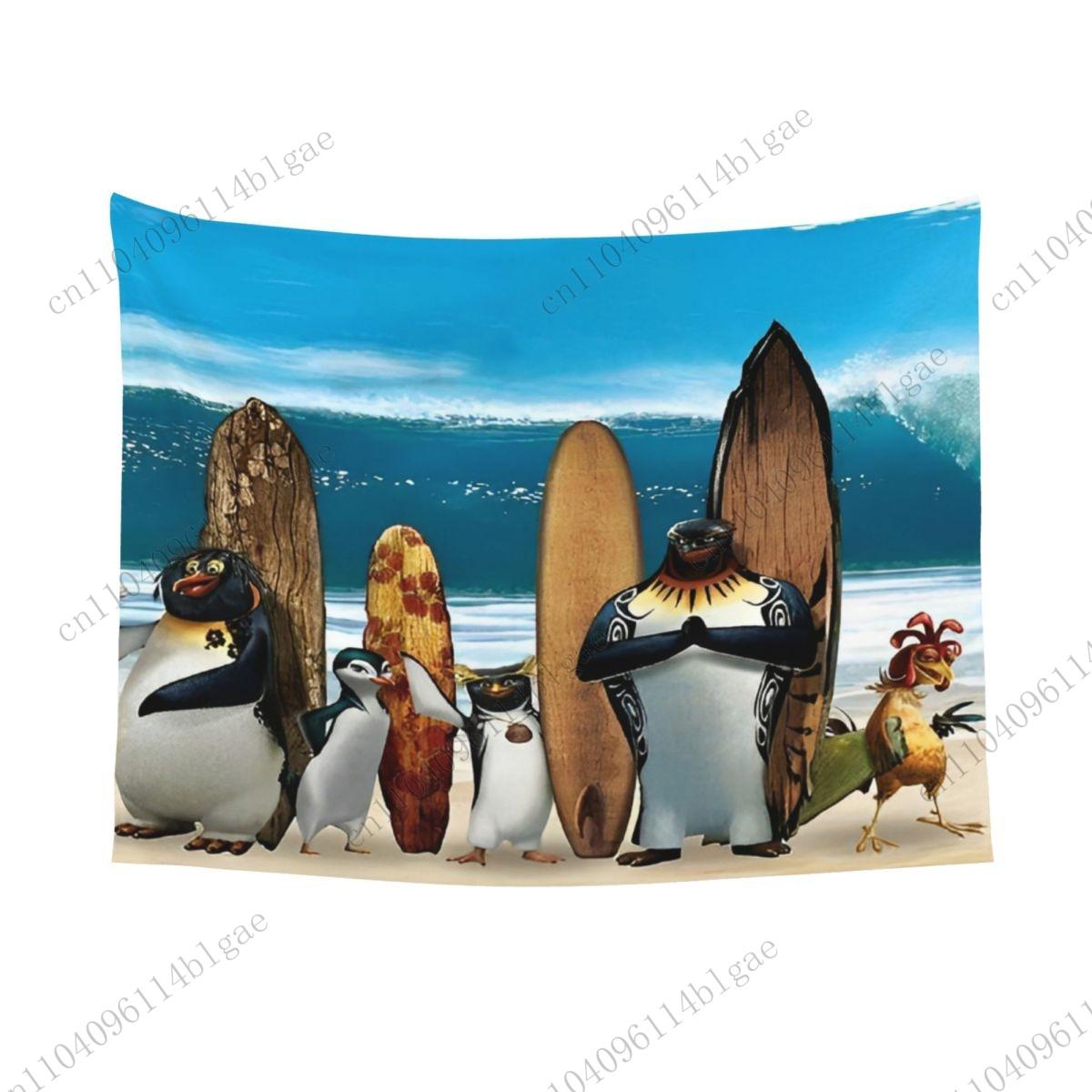 Cartoon Chicken Joe & Penguin Beach Scene Dorm Wall Hanging Tapestry Room Embellishment Surf s up Element Wall Decor Banner 29x37in
Cartoon Chicken Joe & Penguin Beach Scene Dorm Wall Hanging Tapestry Room Embellishment Surf s up Element Wall Decor Banner 29x37in
