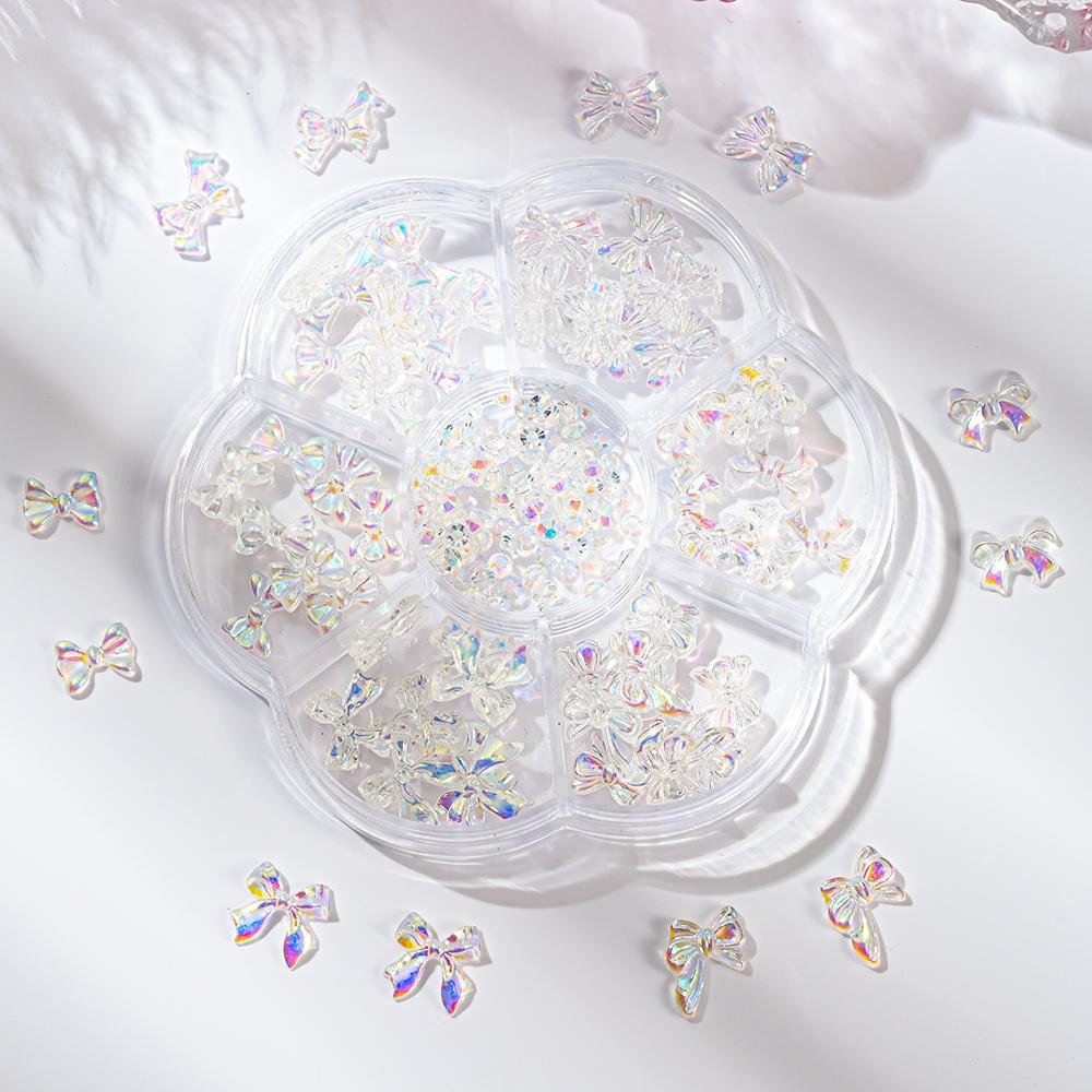 1 коробка, смешанные стили, 3D роскошные ювелирные изделия для дизайна ногтей, стразы, драгоценные камни, золотой металлический сплав, подвески для ногтей в форме бабочки, сделай сам, блестящие украшения с бриллиантами