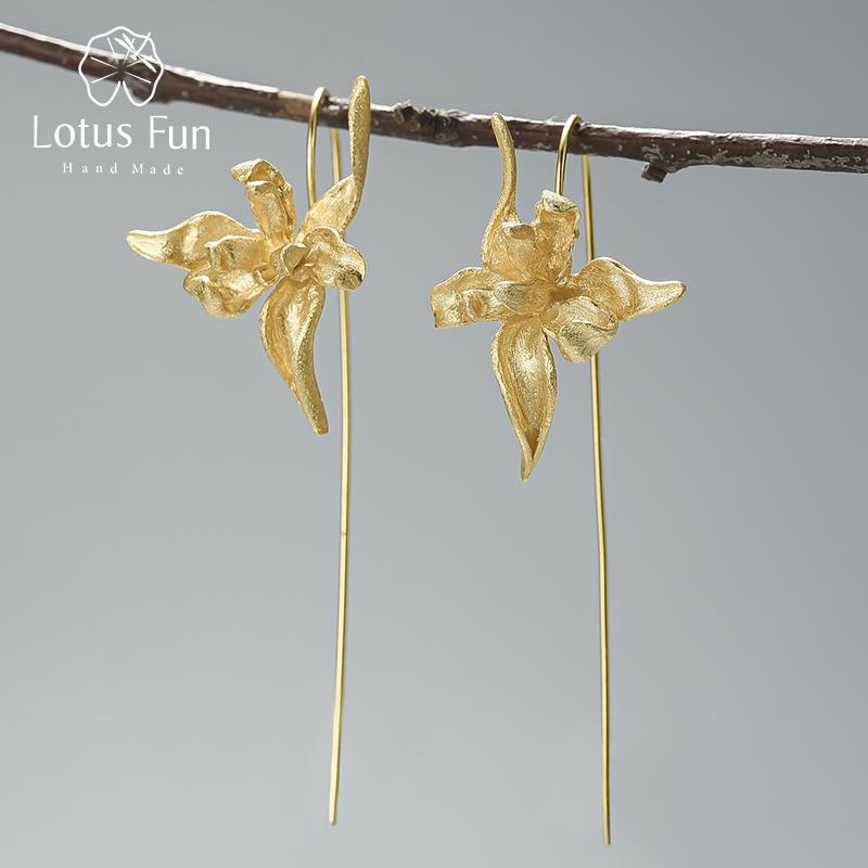 Lotus Fun элегантные висячие серьги с цветком ириса, настоящие серьги из стерлингового серебра 925 пробы, золотые серьги 18 карат для женщин, подарок, ювелирные изделия ручной работы
Lotus Fun элегантные висячие серьги с цветком ириса, настоящие серьги из стерлингового серебра 925 пробы, золотые серьги 18 карат для женщин, подарок, ювелирные изделия ручной работы