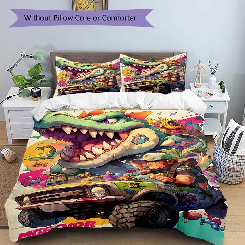 3pcs The Dino Driver s Wild Journey Print Cover Set Ultra Soft, Breathable, and Comfortable Bedding with Stylish Design for Bedroom and Guest Roo 135x200cm
3pcs The Dino Driver s Wild Journey Print Cover Set Ultra Soft, Breathable, and Comfortable Bedding with Stylish Design for Bedroom and Guest Roo 135x200cm