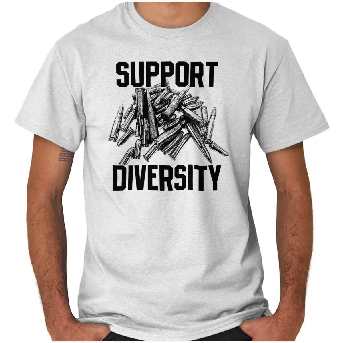 Support Diversity Bullet Gun Rights Hunting Womens or Mens Crewneck 100% Cotton T-shirt Mens Tees Top Tee 4XL
Support Diversity Bullet Gun Rights Hunting Womens or Mens Crewneck 100% Cotton T-shirt Mens Tees Top Tee 4XL