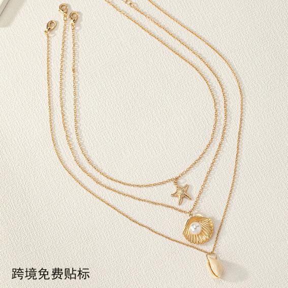 Korean version of simple fashion women s summer ocean personality 3 necklaces shell starfish scallop pendant золотий жовтий колір
Korean version of simple fashion women s summer ocean personality 3 necklaces shell starfish scallop pendant золотий жовтий колір