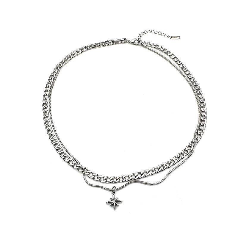Mens Lightweight Titanium Steel Eightpointed Star Necklace With Adjustable Snake Chain
Mens Lightweight Titanium Steel Eightpointed Star Necklace With Adjustable Snake Chain