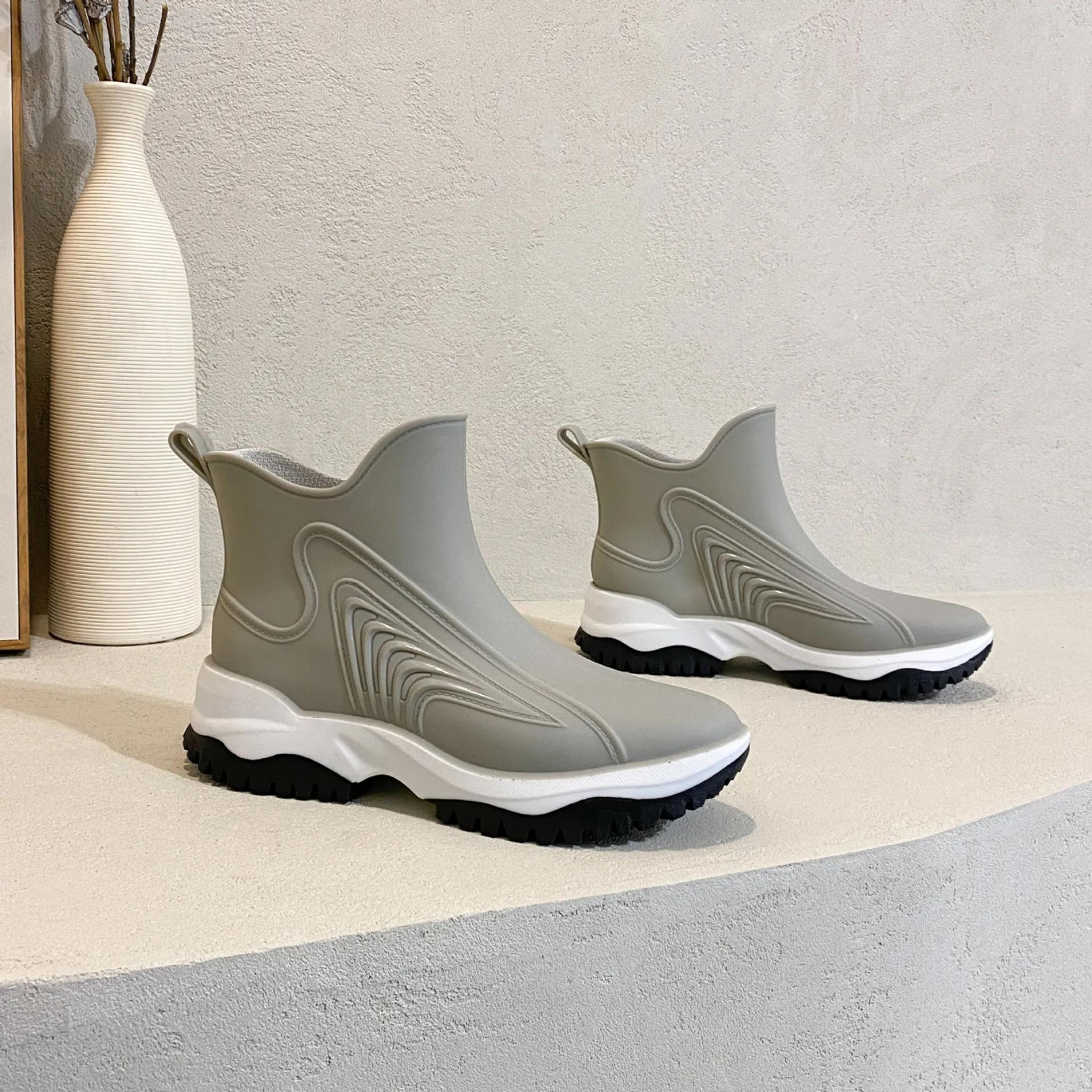 Comemore Platform Shoes Garden Waterproof Work Rain Boots Fashion Non-slip Thicken Rain Boots Rain Boots for Women Botas De Mujer 36 серый
Comemore Platform Shoes Garden Waterproof Work Rain Boots Fashion Non-slip Thicken Rain Boots Rain Boots for Women Botas De Mujer 36 серый