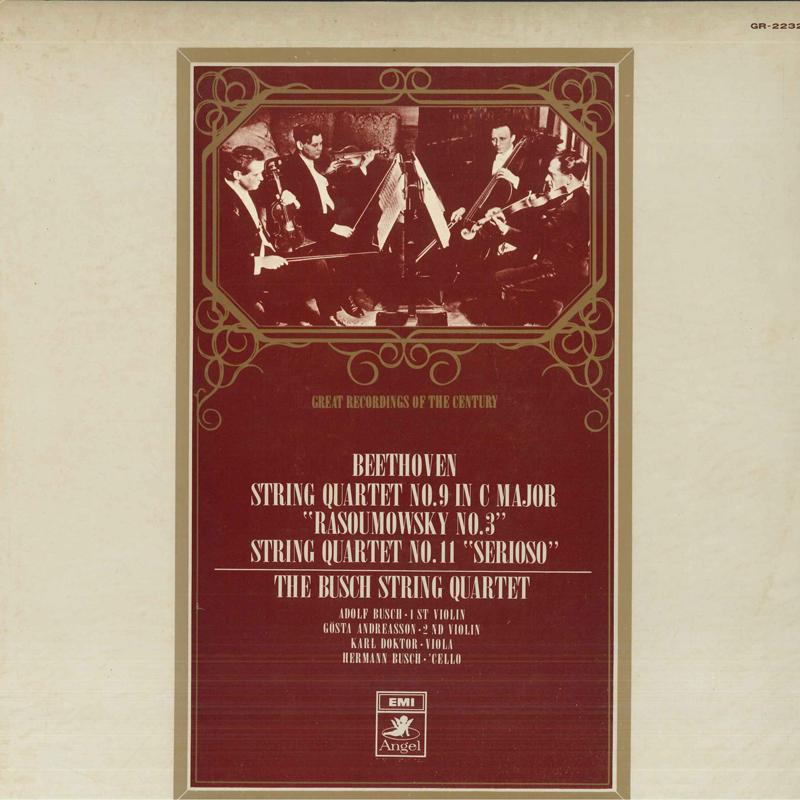 LP Record BUSCH STRING QUARTET Beethoven String Quartet No. 9 St GR2232 ANGEL Japan Classical Used
LP Record BUSCH STRING QUARTET Beethoven String Quartet No. 9 St GR2232 ANGEL Japan Classical Used
