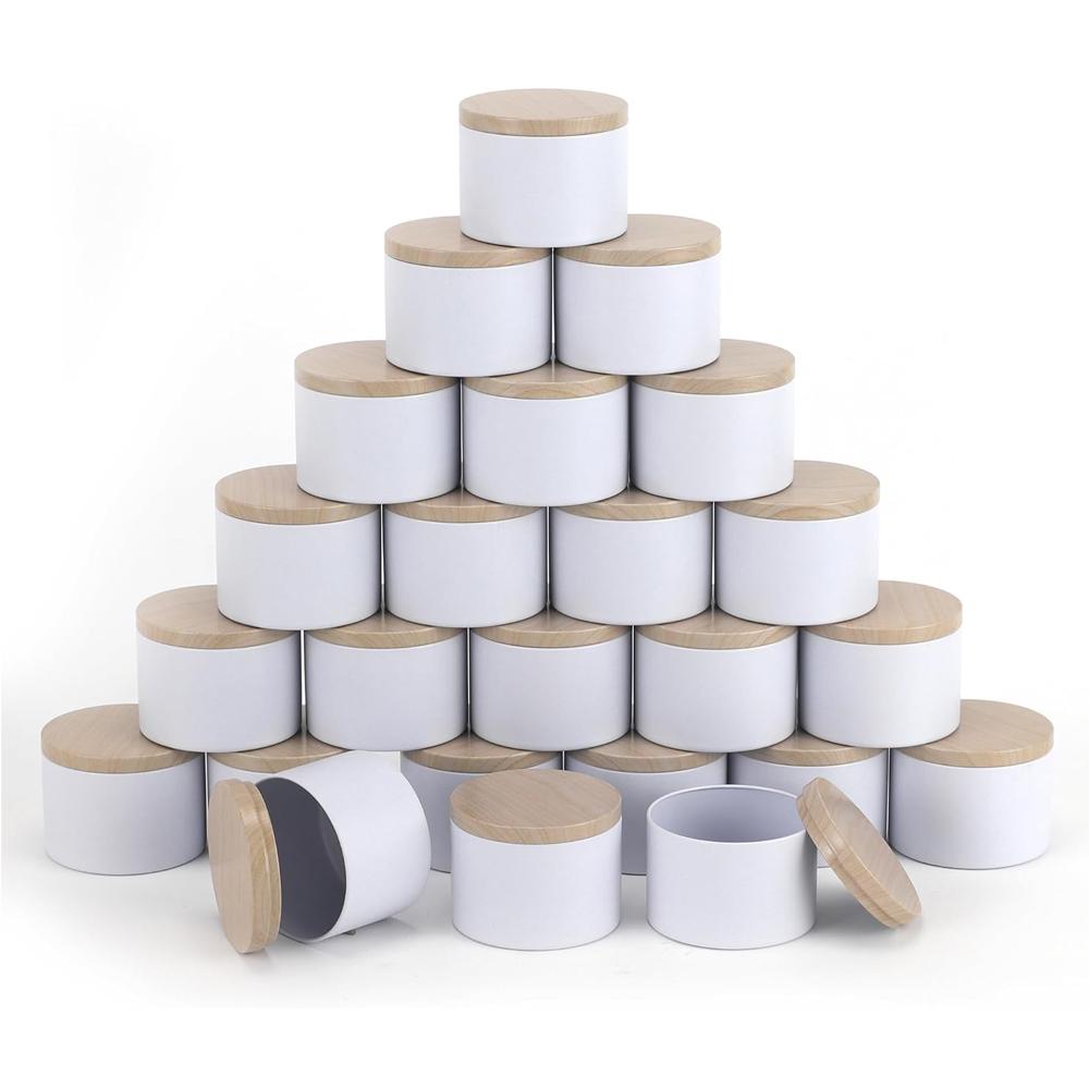 White Candle tins with Metal Wood-Grain Printing Lids. Candle Jars,Bulk Candle tins for Making Candles,Candle Making Jars 4OZ&12Pcs білий
White Candle tins with Metal Wood-Grain Printing Lids. Candle Jars,Bulk Candle tins for Making Candles,Candle Making Jars 4OZ&12Pcs білий