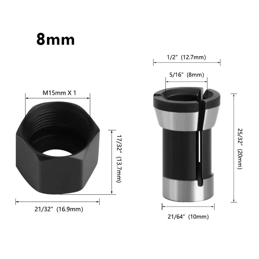 2pcs Router Bit Collet Chuck M15 Screw Nut Kit Electric Router Milling Cutter 6/6.35/8mm Collet Chuck Trimming Machine Accessory
2pcs Router Bit Collet Chuck M15 Screw Nut Kit Electric Router Milling Cutter 6/6.35/8mm Collet Chuck Trimming Machine Accessory