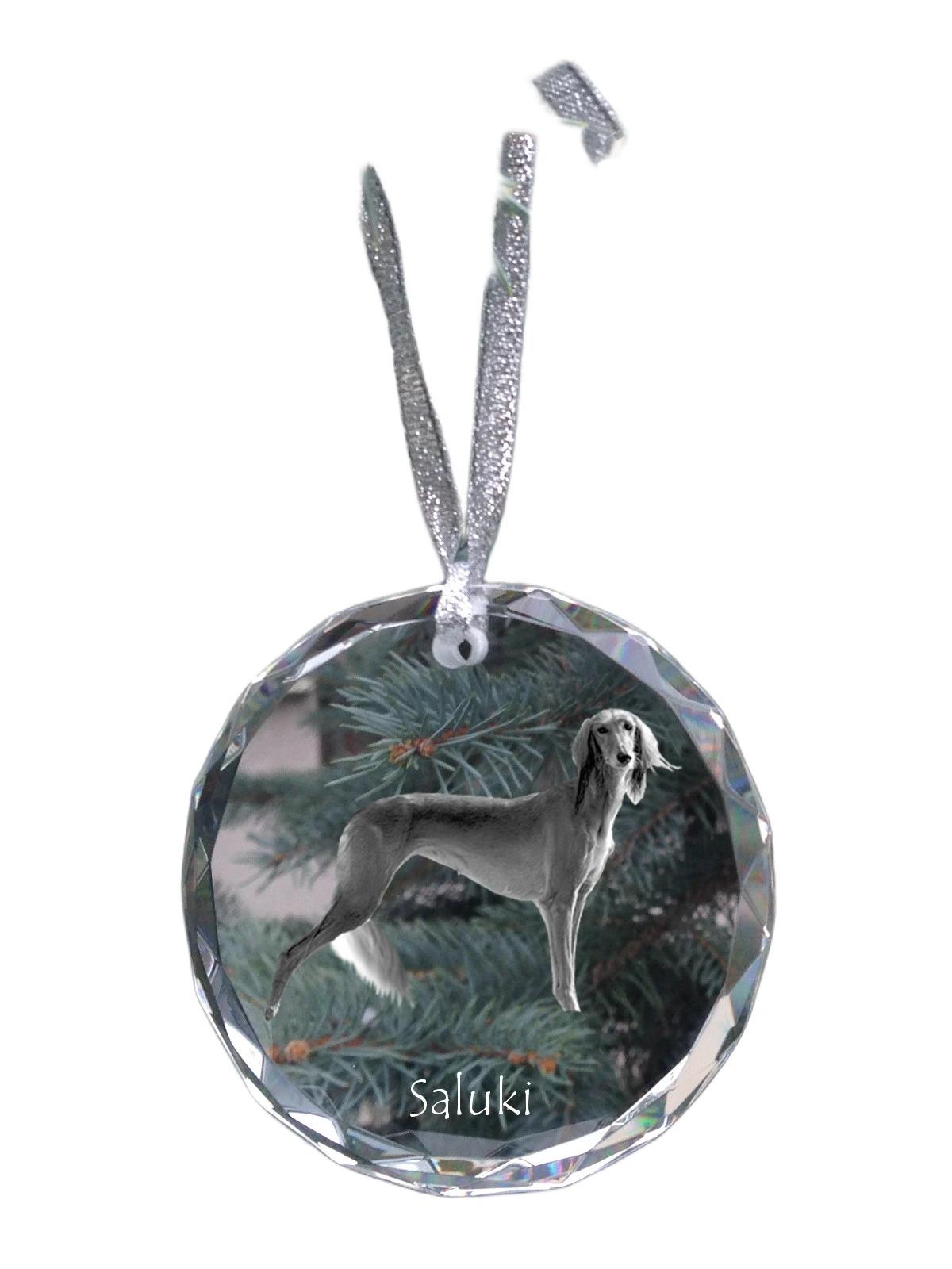 Saluki, Persian Greyhound, Arabian hound - crystal bauble with a photo, dog photo in crystal, personalized Christmas tree ornament by Art-Dog brand прозорий
Saluki, Persian Greyhound, Arabian hound - crystal bauble with a photo, dog photo in crystal, personalized Christmas tree ornament by Art-Dog brand прозорий