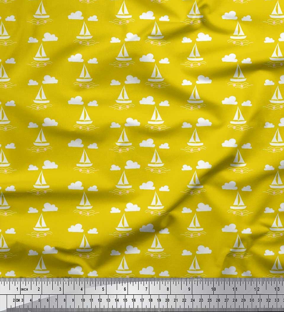 Японська креп-атласна тканина Soimoi Принти на морській тканині, рибі та яхті на метр 42 дюйми 42 Inch Wide - Poly Crepe жовтий
Японська креп-атласна тканина Soimoi Принти на морській тканині, рибі та яхті на метр 42 дюйми 42 Inch Wide - Poly Crepe жовтий