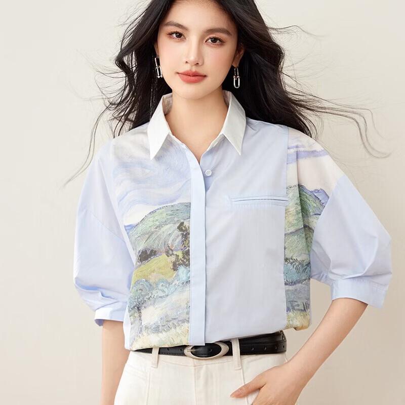 La Chapelle Women s Printed Lantern Sleeve Blouse L
La Chapelle Women s Printed Lantern Sleeve Blouse L