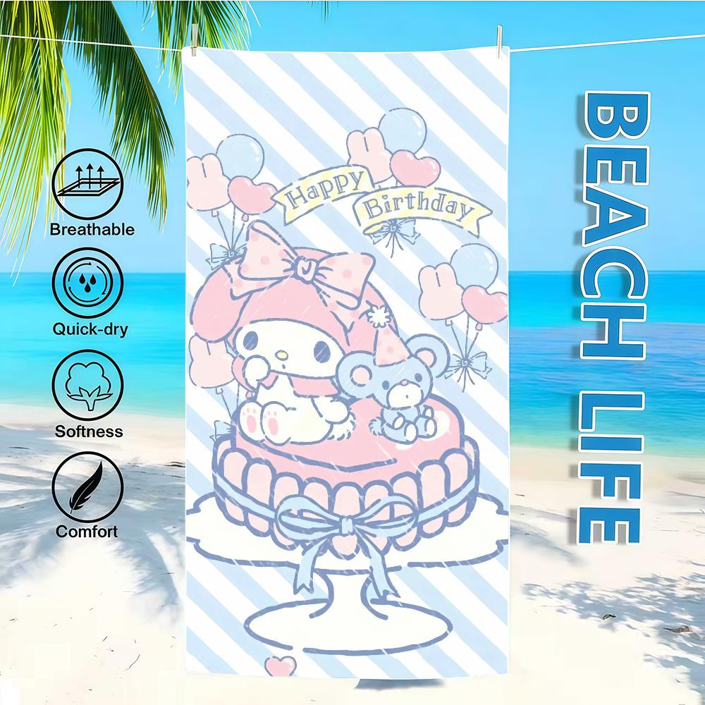 Towel Textile Blue SRO Bathrobe Beach Quick-Drying Lightweight Portable My Melody Camping Stripe Swim Pool Travel W30*H60(CM)
Towel Textile Blue SRO Bathrobe Beach Quick-Drying Lightweight Portable My Melody Camping Stripe Swim Pool Travel W30*H60(CM)