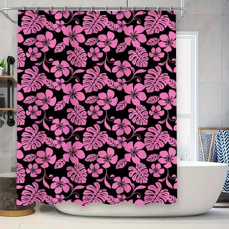 Vibrant Pink Floral Shower Curtain Water Resistant, Non-Slip Bath Decor For Home Decoration W60H190(CM)-1 Pcs
Vibrant Pink Floral Shower Curtain Water Resistant, Non-Slip Bath Decor For Home Decoration W60H190(CM)-1 Pcs