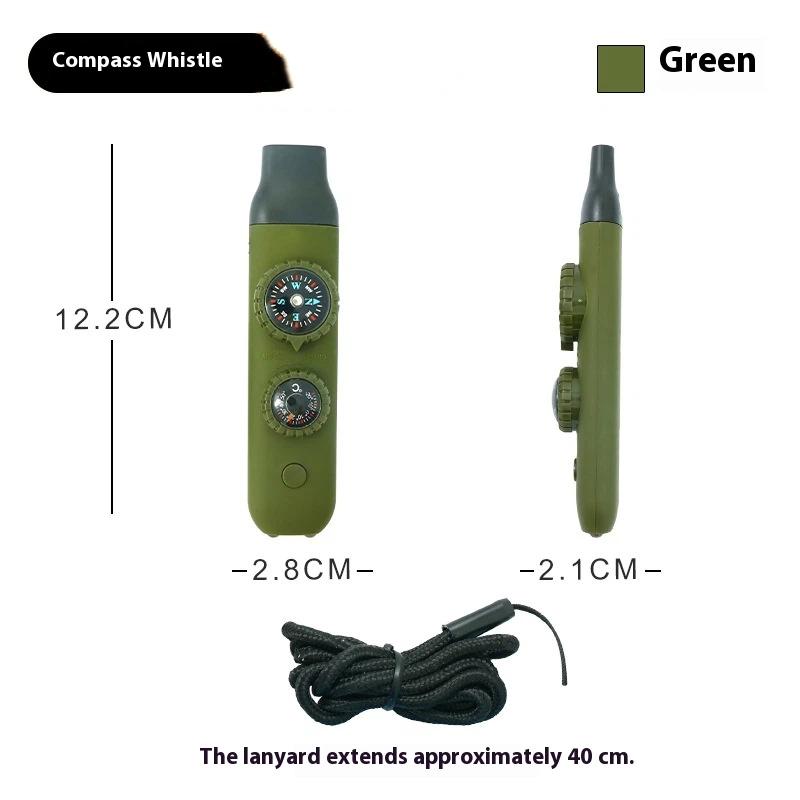 Кемпинг, Кемпинг, Многофункциональный портативный свисток для выживания «Семь в одном» со светодиодной подсветкой, термометром, компасом, лупой зелёный
Кемпинг, Кемпинг, Многофункциональный портативный свисток для выживания «Семь в одном» со светодиодной подсветкой, термометром, компасом, лупой зелёный