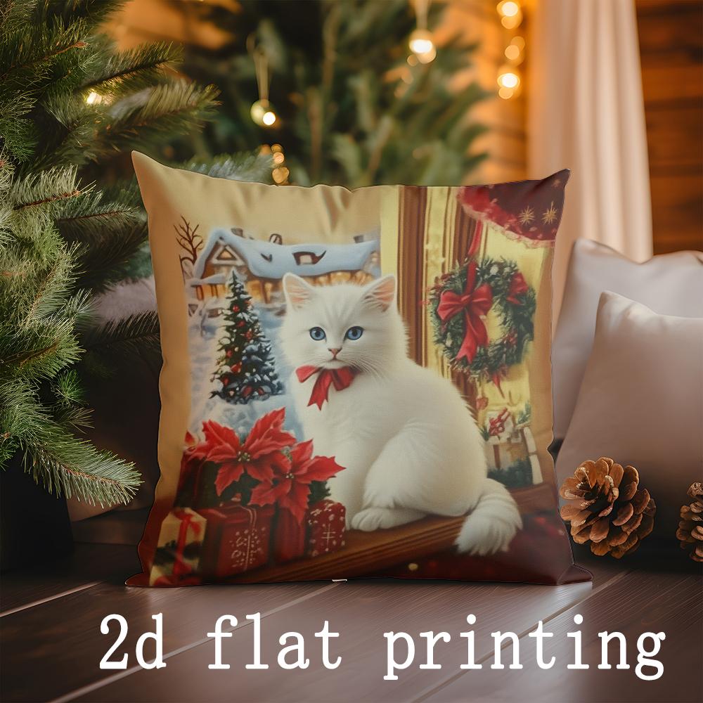 Home Decor Christmas Cats Pillow Covers Suitable For Sofa Bedroom Car Pillow Cover Cushion Rectangular Back Cushion 16x16Inch
Home Decor Christmas Cats Pillow Covers Suitable For Sofa Bedroom Car Pillow Cover Cushion Rectangular Back Cushion 16x16Inch