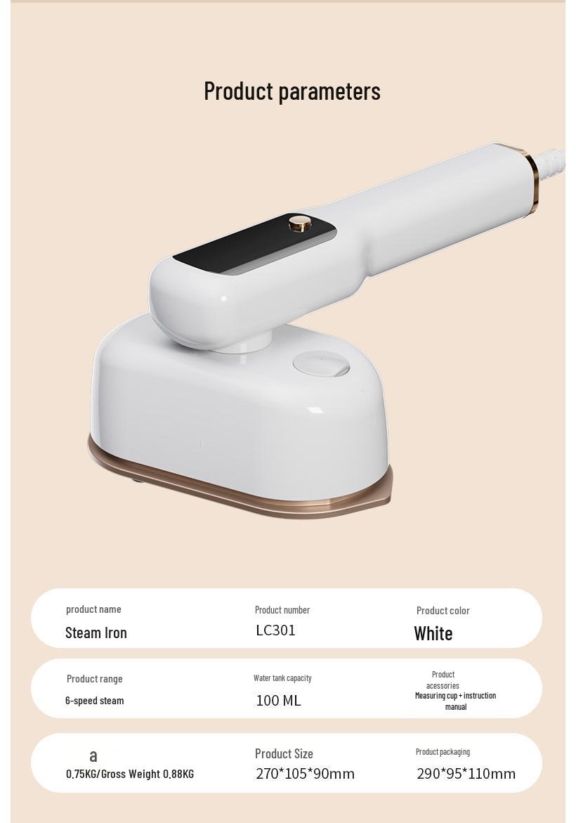 Portable Handheld Garment Steamer & Folding Ironing Machine US plug 110V (Not for domestic use) білий
Portable Handheld Garment Steamer & Folding Ironing Machine US plug 110V (Not for domestic use) білий
