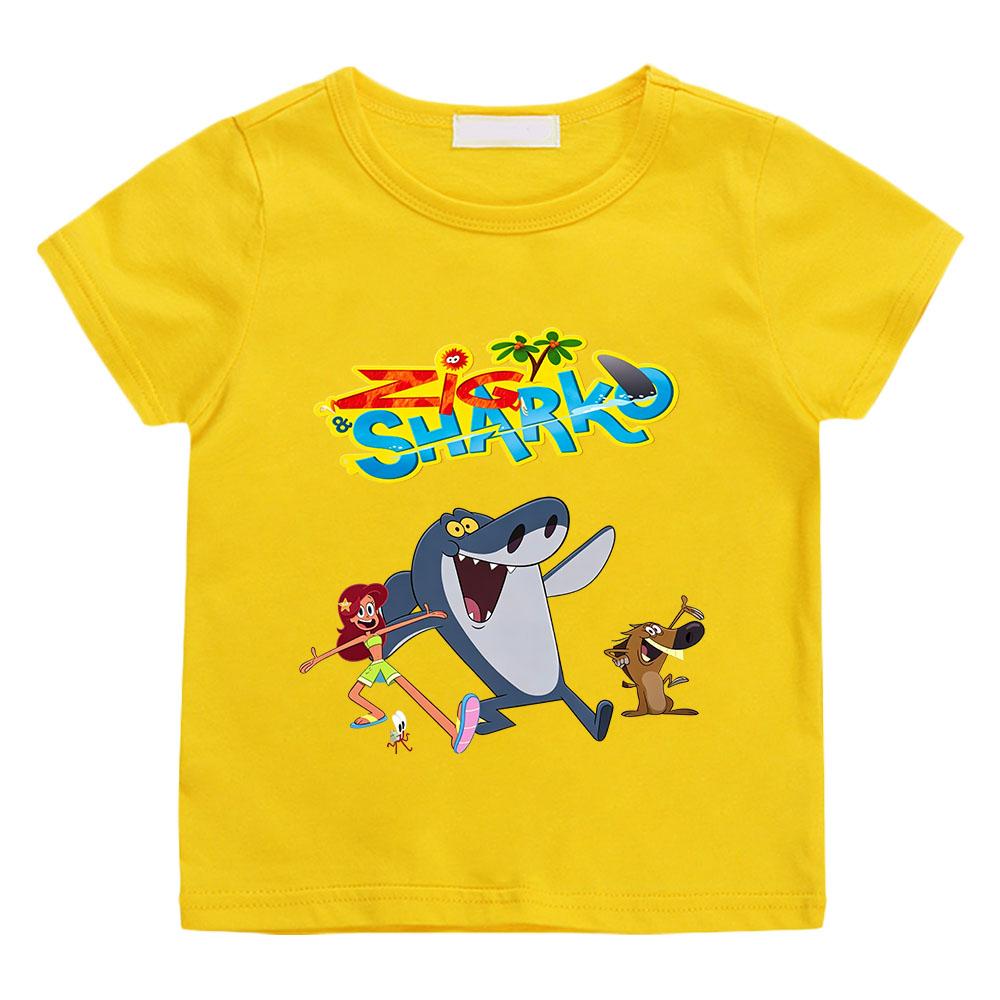 Zig and Sharko Kids 100%Cotton Cartoon Print T-shirt 2-12Y Cute Boys and Girls Fashion Short Sleeve Casual Tops Summer Toddler 160 жовтий
Zig and Sharko Kids 100%Cotton Cartoon Print T-shirt 2-12Y Cute Boys and Girls Fashion Short Sleeve Casual Tops Summer Toddler 160 жовтий