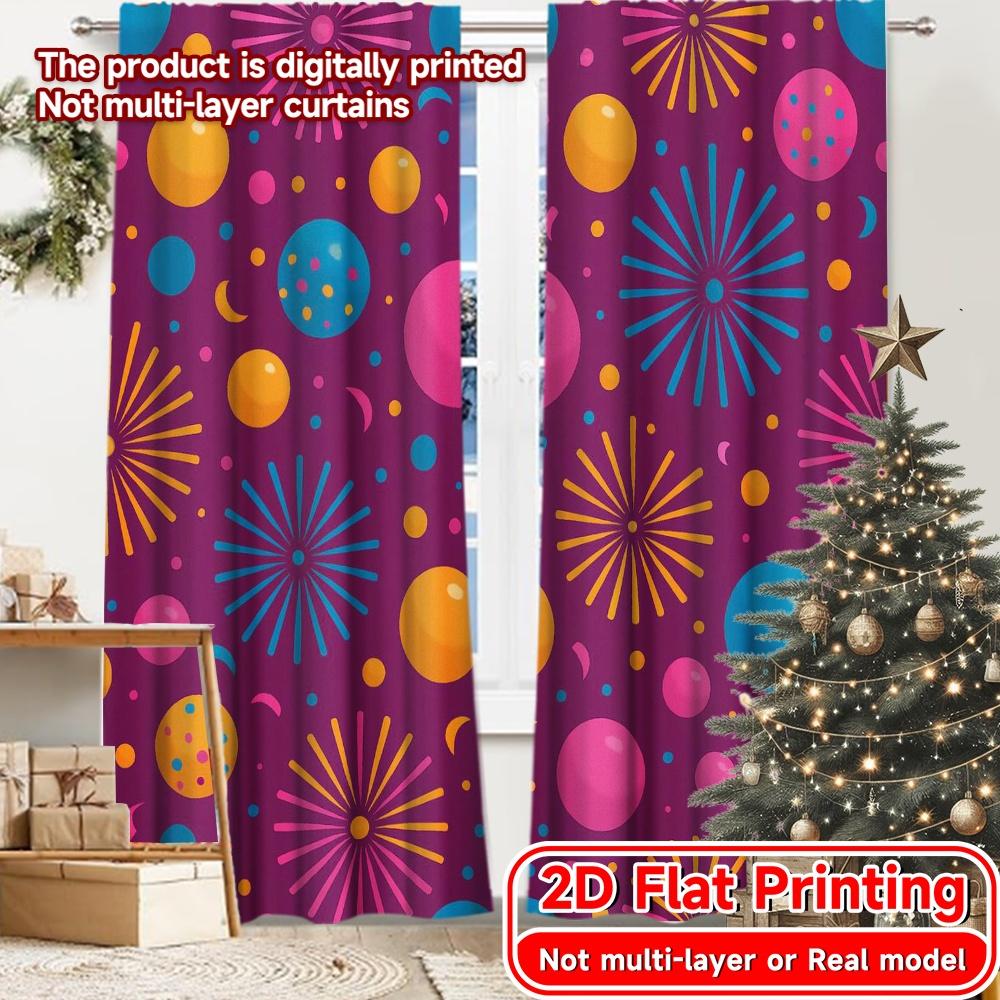 Set Of 2 Flat Printing New Year Cheers Fashionable Curtains Polyester Easy Install Decorations Suitable Modern Made W100*H70(CM)-Rod Pocket&1PCS
Set Of 2 Flat Printing New Year Cheers Fashionable Curtains Polyester Easy Install Decorations Suitable Modern Made W100*H70(CM)-Rod Pocket&1PCS