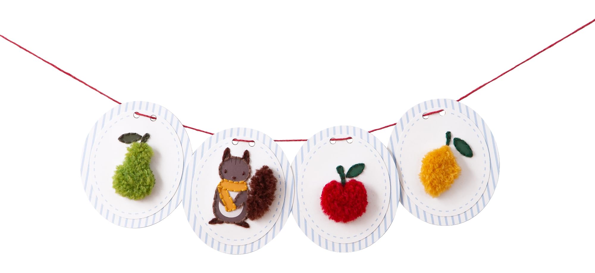 Hamanaka Embroidery Kit Life accessories made with paper embroidery Garland Fruit and Squirrel 10cm long x 9cm wide per (Completed size: approx.
Hamanaka Embroidery Kit Life accessories made with paper embroidery Garland Fruit and Squirrel 10cm long x 9cm wide per (Completed size: approx.