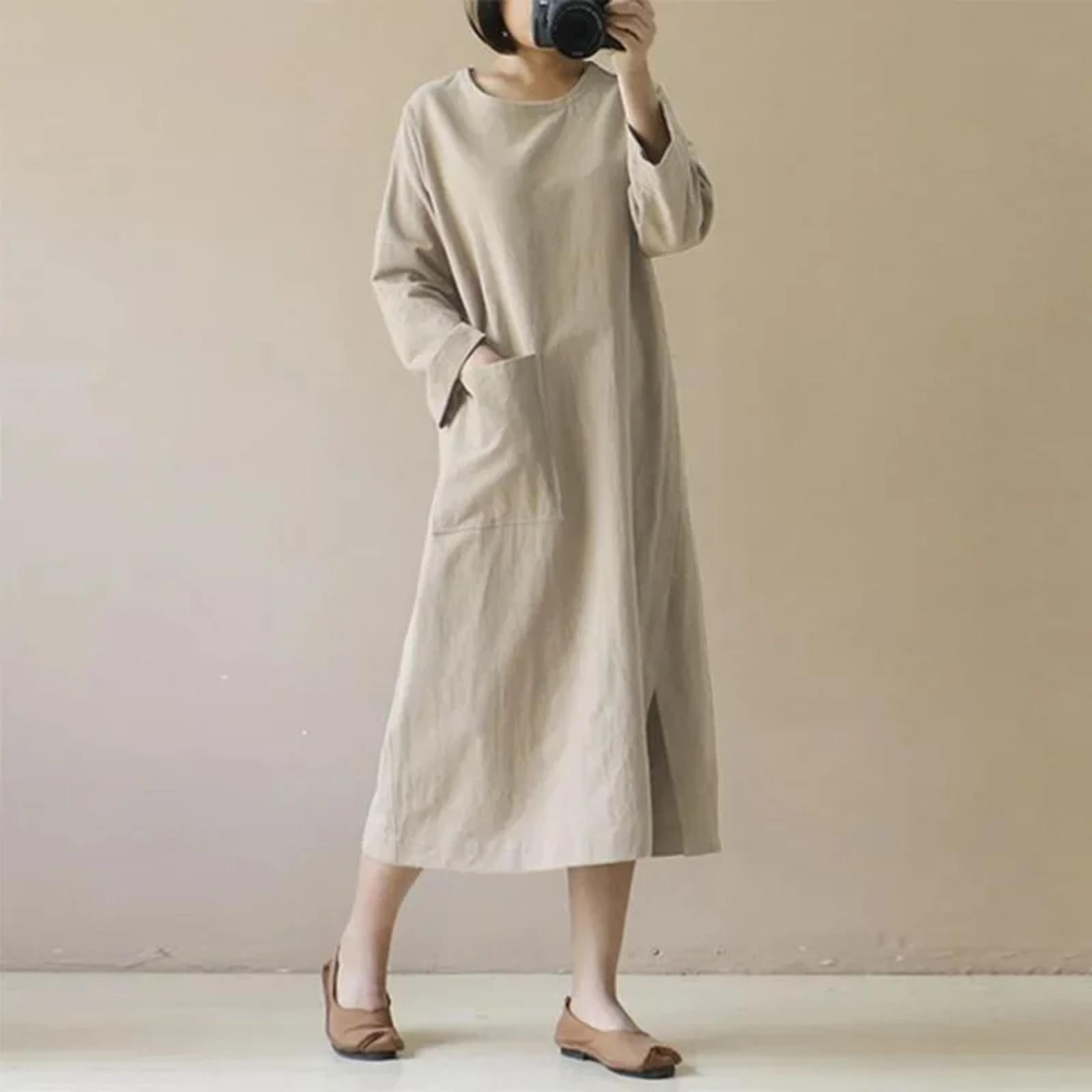 Cotton Linen Dress Medium-Length Artistic Vintage Long Sleeve Dress Women s Plus Size Clothing 4XL абрикосовий
Cotton Linen Dress Medium-Length Artistic Vintage Long Sleeve Dress Women s Plus Size Clothing 4XL абрикосовий