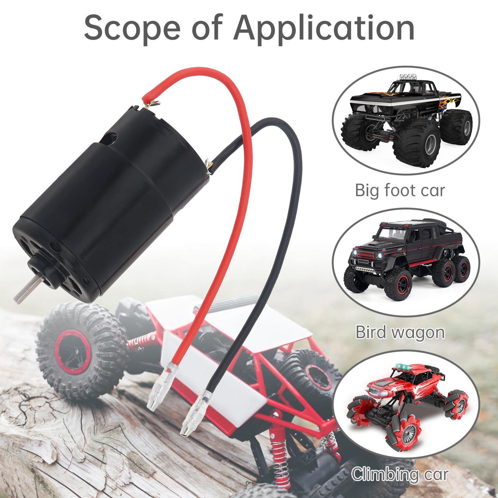 550 Brushed Motor 12T/21T/29T/35T 6 - 8.4V DC Motor 3.17mm Output Shaft for 1/10 RC Trail Crawler Car / RC Off-Road Climbing Car 35T
550 Brushed Motor 12T/21T/29T/35T 6 - 8.4V DC Motor 3.17mm Output Shaft for 1/10 RC Trail Crawler Car / RC Off-Road Climbing Car 35T