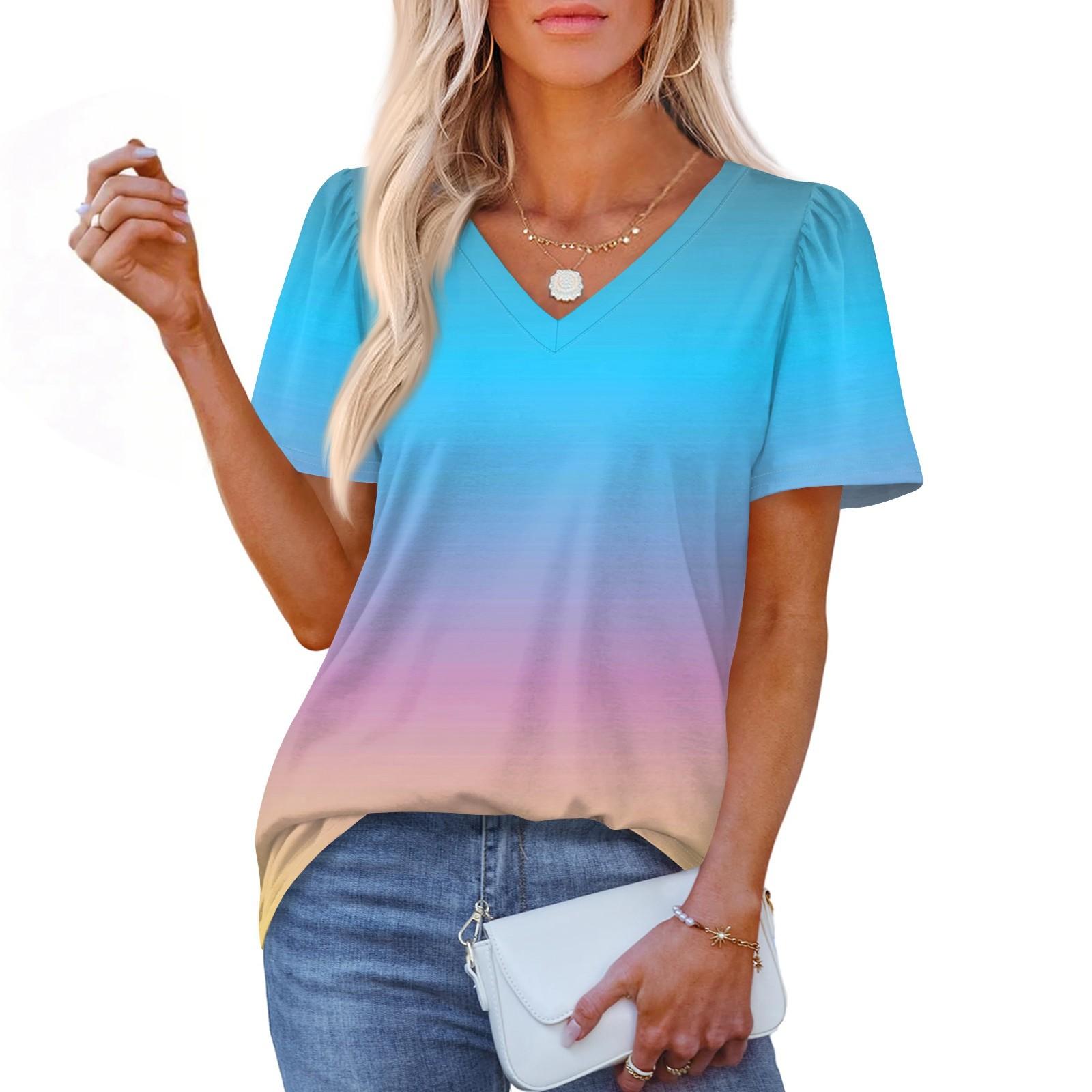 Women s Fashionable Casual Short Sleeve Print V-Neck Pullover Top XL
Women s Fashionable Casual Short Sleeve Print V-Neck Pullover Top XL