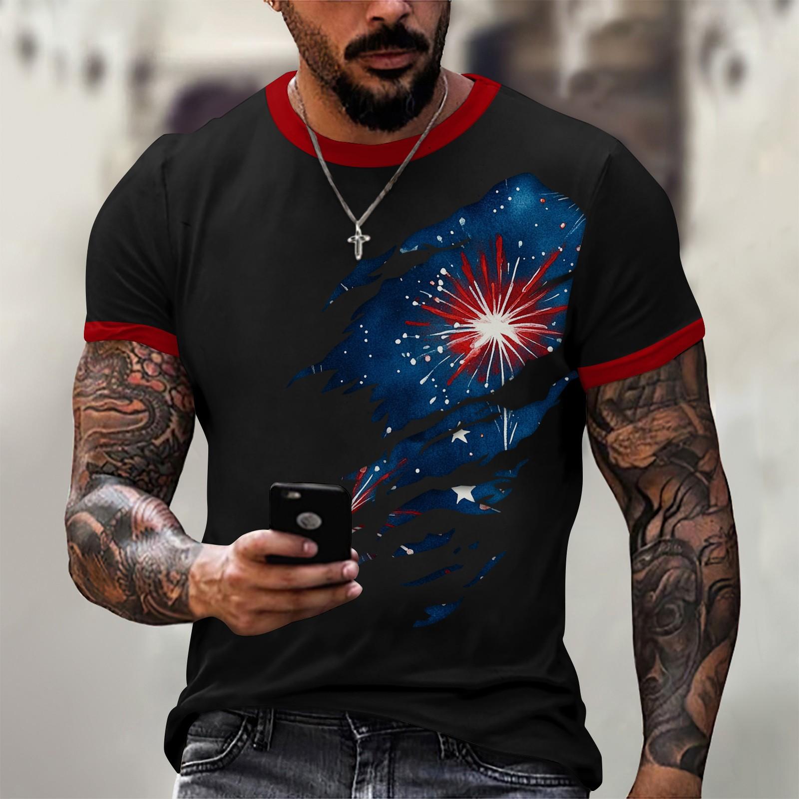 Летняя мужская популярная футболка с круглым вырезом и коротким рукавом с принтом XXXL синий
Летняя мужская популярная футболка с круглым вырезом и коротким рукавом с принтом XXXL синий