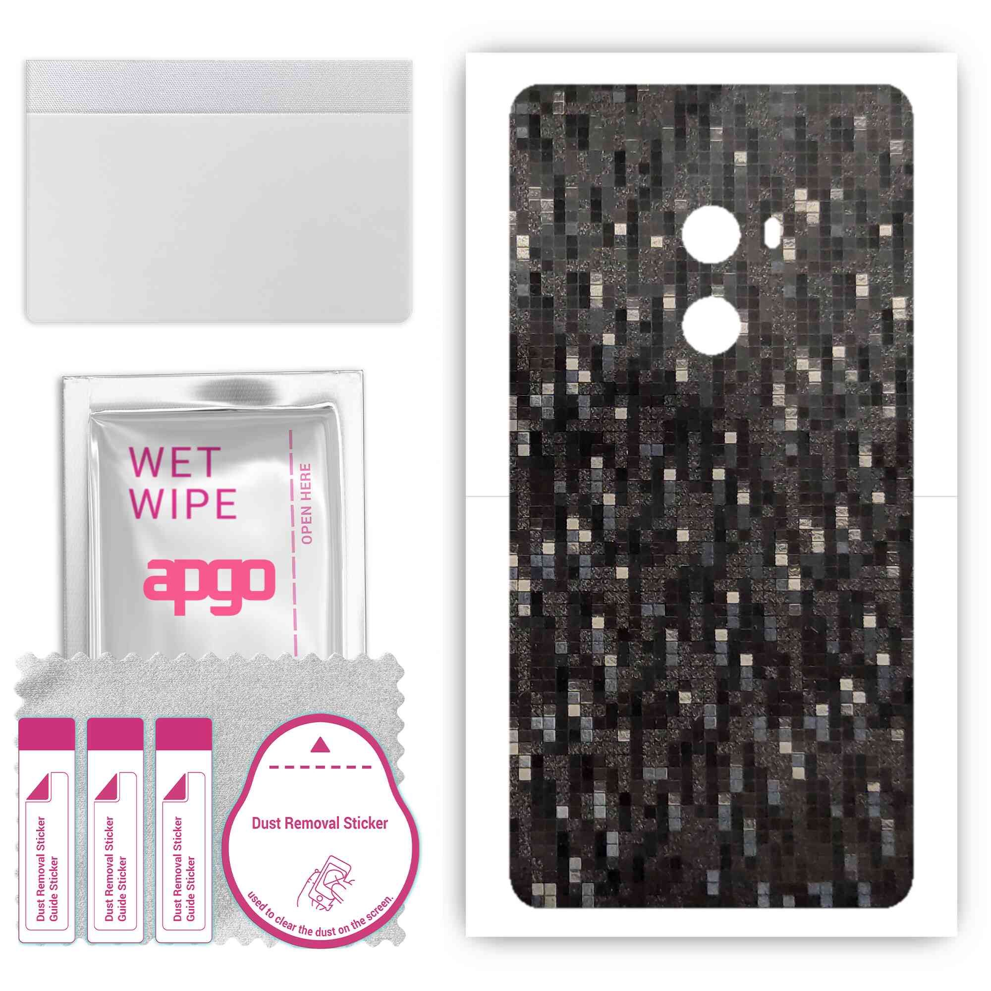 apgo Захисна наклейка для задньої панелі, сумісна з Xiaomi Mi Mix 2, Wrap Film, Foil, Vinyl - Pattern Carbon Black Pixel
apgo Захисна наклейка для задньої панелі, сумісна з Xiaomi Mi Mix 2, Wrap Film, Foil, Vinyl - Pattern Carbon Black Pixel