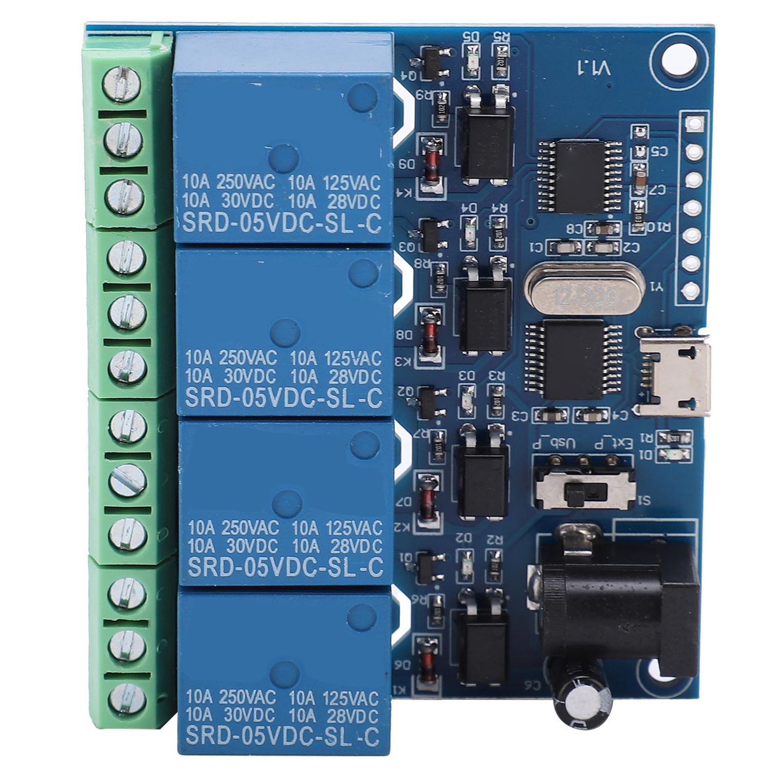 DC5V 4-канальний релейний модуль USB комп ютерного керування релейним перемикачем Високопродуктивний чіп LCUS-4
DC5V 4-канальний релейний модуль USB комп ютерного керування релейним перемикачем Високопродуктивний чіп LCUS-4