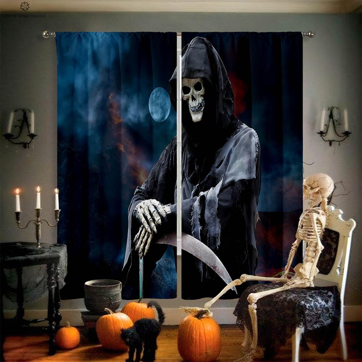 Halloween Cartoon Printed Drapes, Horror Ghost, Pumpkin, 100% Polyester, Bedroom, Living Room, Party Decoration, W50xH130(CM)x2PCS&Grommet Top
Halloween Cartoon Printed Drapes, Horror Ghost, Pumpkin, 100% Polyester, Bedroom, Living Room, Party Decoration, W50xH130(CM)x2PCS&Grommet Top
