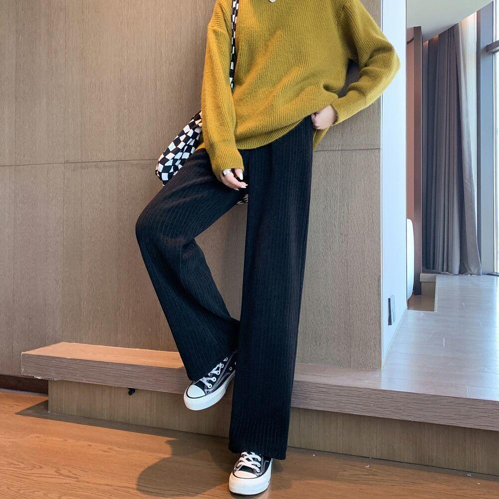 Plus/No Velvet Chenille Wide-Leg High-Waist Floor-Length Pants for Women - Autumn/Winter Loose Drape Straight-Leg Style M 90-105 jin
Plus/No Velvet Chenille Wide-Leg High-Waist Floor-Length Pants for Women - Autumn/Winter Loose Drape Straight-Leg Style M 90-105 jin