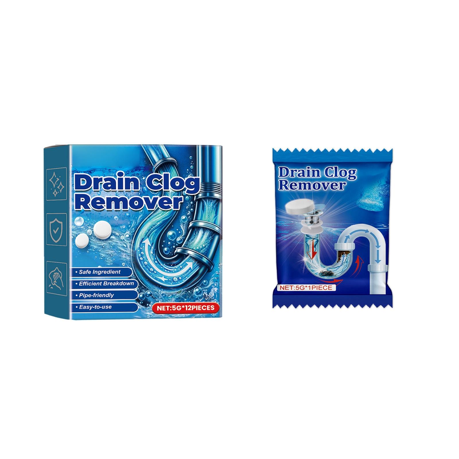 Drain Clog Remover Tablets 12pc Effective Pipe Cleaner for Bathroom Kitchen Sink Tub Shower Drain Maintenance One Size
Drain Clog Remover Tablets 12pc Effective Pipe Cleaner for Bathroom Kitchen Sink Tub Shower Drain Maintenance One Size