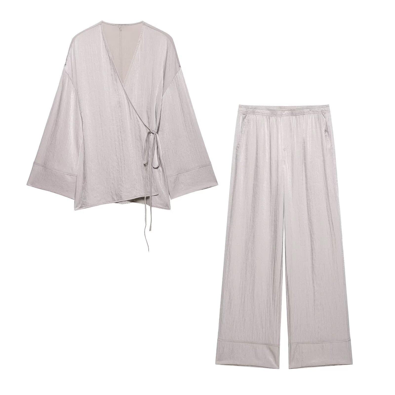 2025 Summer European & American Style Women s Textured Kimono-Style Pajama Two-Piece Set M
2025 Summer European & American Style Women s Textured Kimono-Style Pajama Two-Piece Set M
