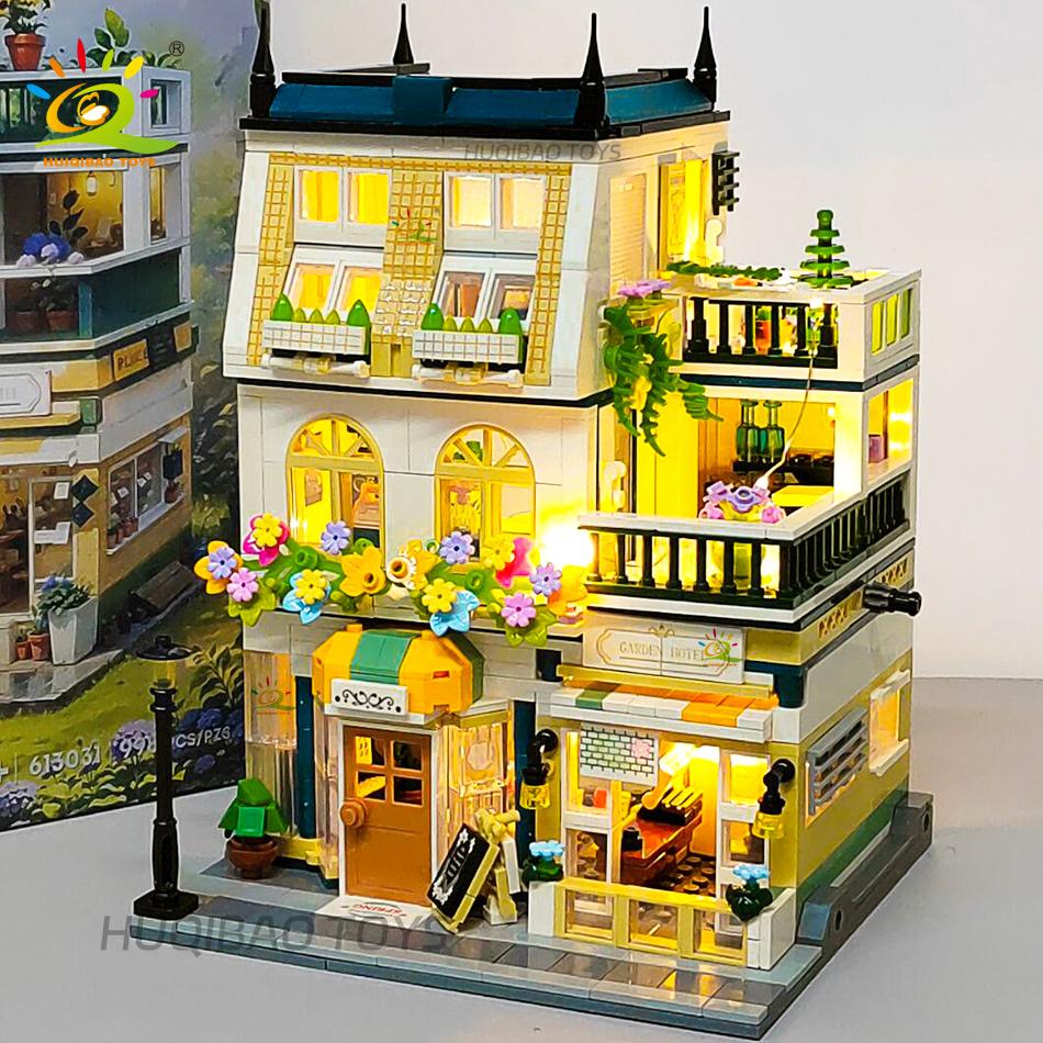 HUIQIBAO 997PCS Mini Garden Hotel Model Building Blocks City Street House Construction Micro Bricks Display Toys Children Adult WITH LIGHT
HUIQIBAO 997PCS Mini Garden Hotel Model Building Blocks City Street House Construction Micro Bricks Display Toys Children Adult WITH LIGHT
