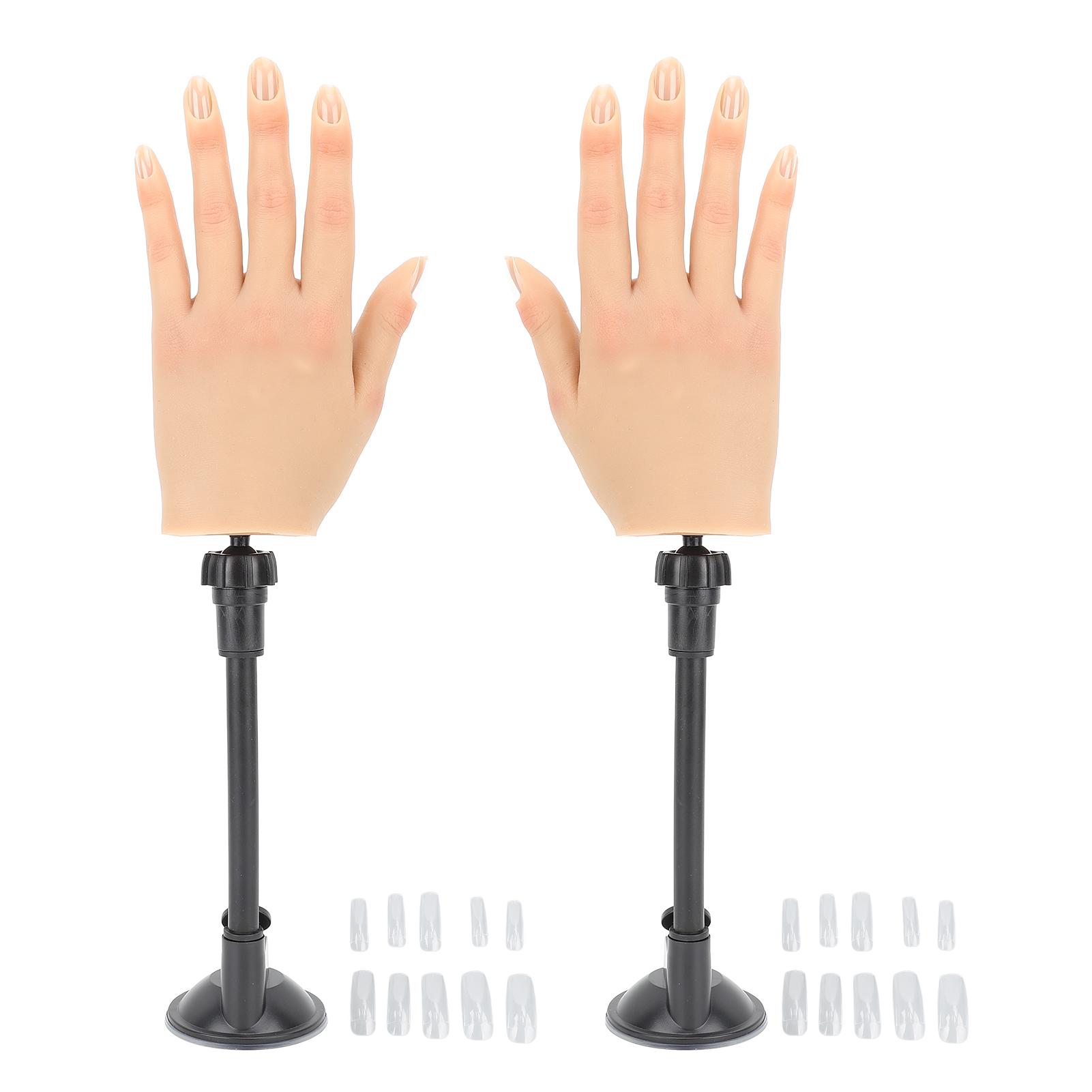 1 Pair Nail Training Practice Hand Bendable Realistic Flexible Prosthetic Nail Hand with 2pcs
1 Pair Nail Training Practice Hand Bendable Realistic Flexible Prosthetic Nail Hand with 2pcs
