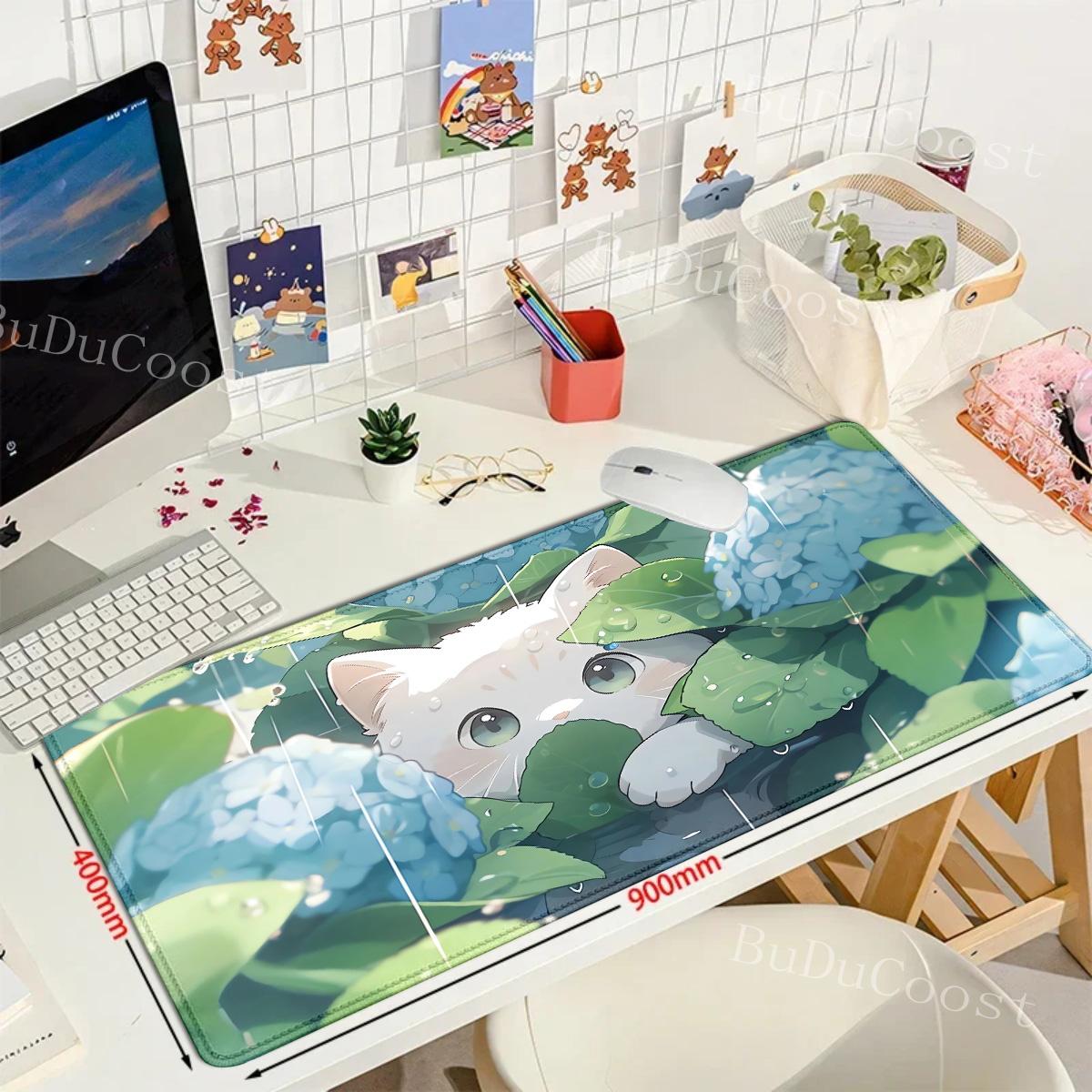 Cute Cat Large Gaming Keyboard mouse pad XL Green Plant Computer Gamer Tablet Mause pad Long mousepad XXL 900x400 Play Mice Mats 300x600x2mm
Cute Cat Large Gaming Keyboard mouse pad XL Green Plant Computer Gamer Tablet Mause pad Long mousepad XXL 900x400 Play Mice Mats 300x600x2mm