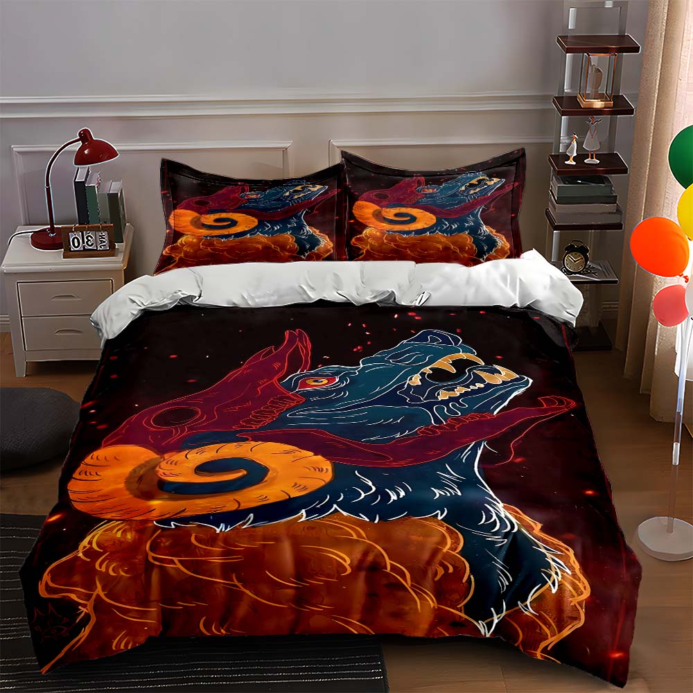 Fiery wolf design Bedding, Duvet cover sets, Duvet covers, Pillowcases, Birthday gifts (1 * Duvet Cover 2 * Pillowcases, without duvet insert) 135x200cm
Fiery wolf design Bedding, Duvet cover sets, Duvet covers, Pillowcases, Birthday gifts (1 * Duvet Cover 2 * Pillowcases, without duvet insert) 135x200cm