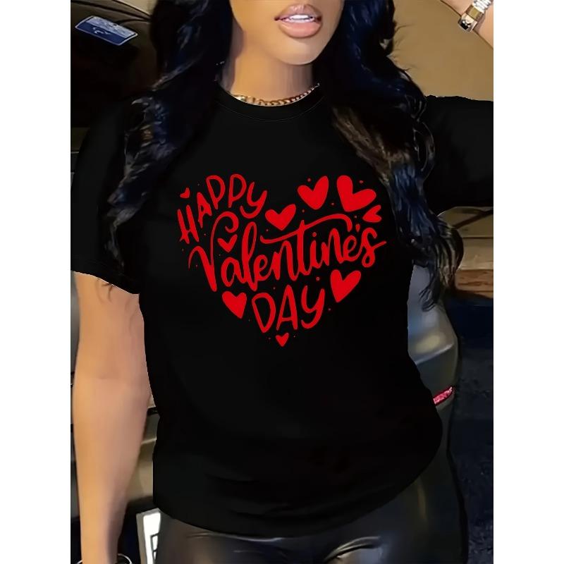 European Size Women S Casual Crew Neck T-Shirt with Happy Valentine S Day Heart Print, Regular Fit,Short Sleeve, Color Block Design, Valentine S Day 4XL чорний
European Size Women S Casual Crew Neck T-Shirt with Happy Valentine S Day Heart Print, Regular Fit,Short Sleeve, Color Block Design, Valentine S Day 4XL чорний