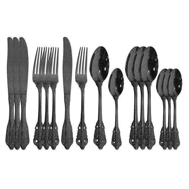 16 шт. черный набор посуды из нержавеющей стали, столовые приборы, нож, вилка, ложка, набор столовых приборов, роскошный набор столовых приборов для домашней вечеринки чёрный
16 шт. черный набор посуды из нержавеющей стали, столовые приборы, нож, вилка, ложка, набор столовых приборов, роскошный набор столовых приборов для домашней вечеринки чёрный