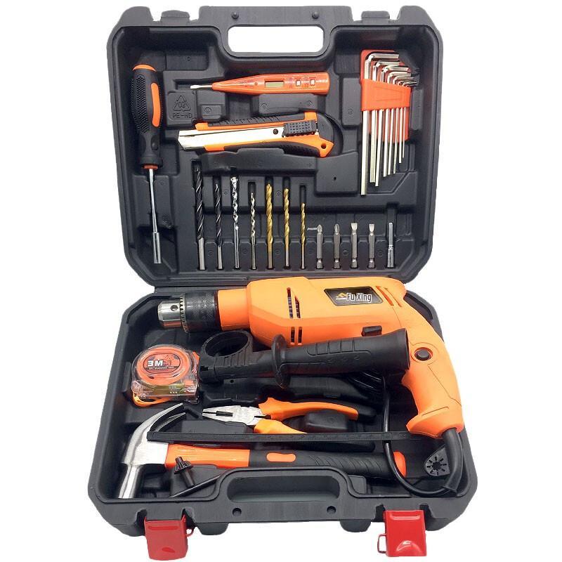 FuXing Household Impact Drill Tool Kit CN plug (adapter included)
FuXing Household Impact Drill Tool Kit CN plug (adapter included)
