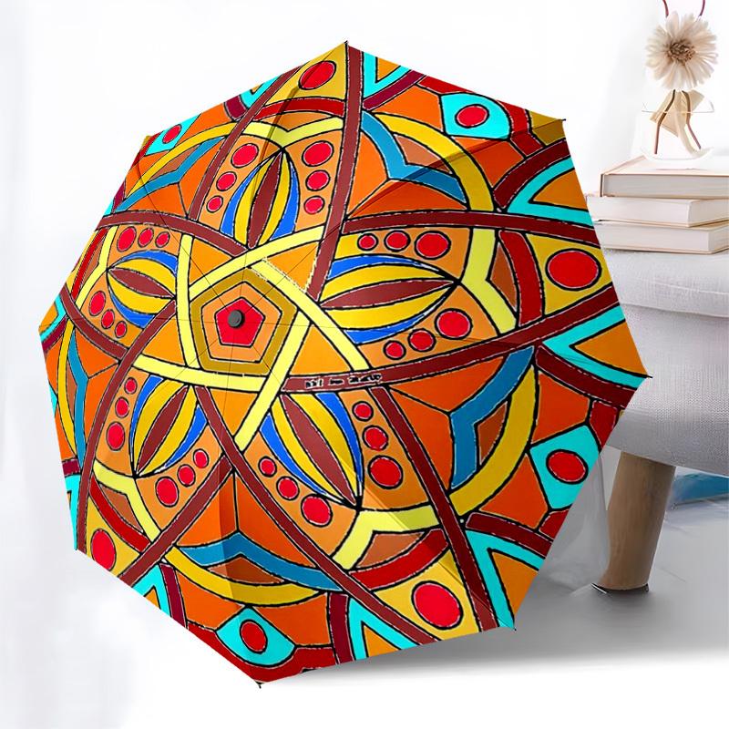 1pc Colorful Mandala Pattern Automatic Folding Umbrella - Portable 3-Fold Design, 8-Rib Iron Frame Outdoor Umbrella, Ideal Gift for Fans, Travelers, D
1pc Colorful Mandala Pattern Automatic Folding Umbrella - Portable 3-Fold Design, 8-Rib Iron Frame Outdoor Umbrella, Ideal Gift for Fans, Travelers, D