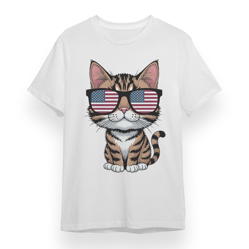Women s T-shirt With Cat With American Flag Glasses White Cotton Oversized Tee 3XL
Women s T-shirt With Cat With American Flag Glasses White Cotton Oversized Tee 3XL