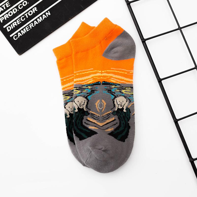 European No-Show Retro Oil Painting Socks - Unisex Summer Low-Cut Trendy Design One size (Tagged, price per pair)
European No-Show Retro Oil Painting Socks - Unisex Summer Low-Cut Trendy Design One size (Tagged, price per pair)