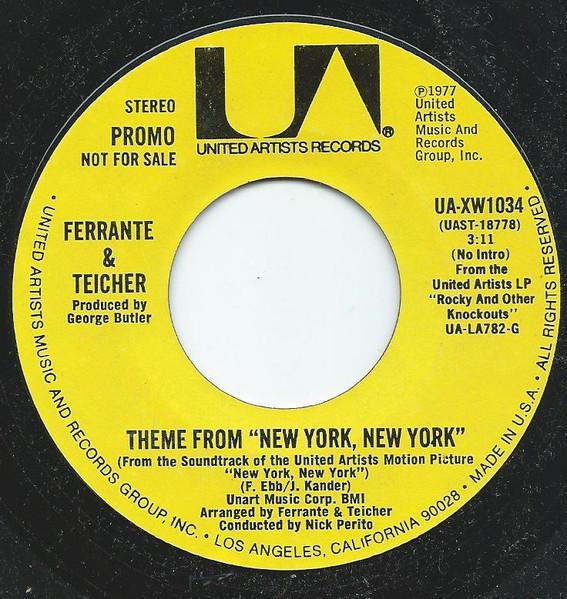 7inch Record FERRANTE & TEICHER - Theme From new York, New York / A UAXW1034 United Artists 1977 Canada Pop Used
7inch Record FERRANTE & TEICHER - Theme From new York, New York / A UAXW1034 United Artists 1977 Canada Pop Used