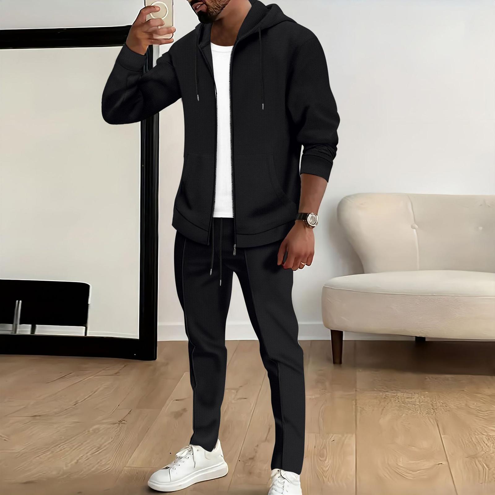 Men Leisure Splicing Knitting Zipper Cardigan Sweater Set XXXL чорний
Men Leisure Splicing Knitting Zipper Cardigan Sweater Set XXXL чорний