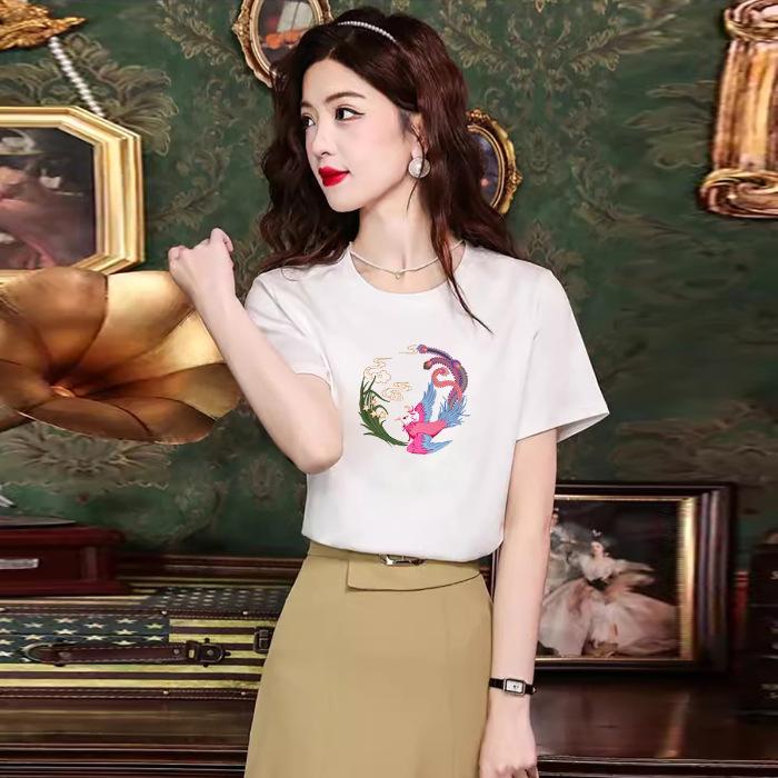 Black retro national style women s short-sleeved t-shirt top women s summer new Chinese front shoulder cotton short-sleeved t-shirt women s tide 3XL
Black retro national style women s short-sleeved t-shirt top women s summer new Chinese front shoulder cotton short-sleeved t-shirt women s tide 3XL