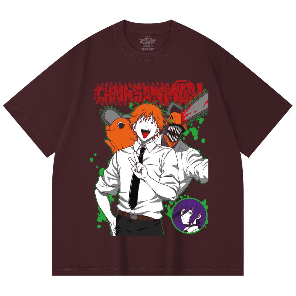 230 Gsm 100% Cotton Chainsaw Man V46 Denji Print Unisex Heavy Cotton T Shirt 2XL вина червоного кольору
230 Gsm 100% Cotton Chainsaw Man V46 Denji Print Unisex Heavy Cotton T Shirt 2XL вина червоного кольору