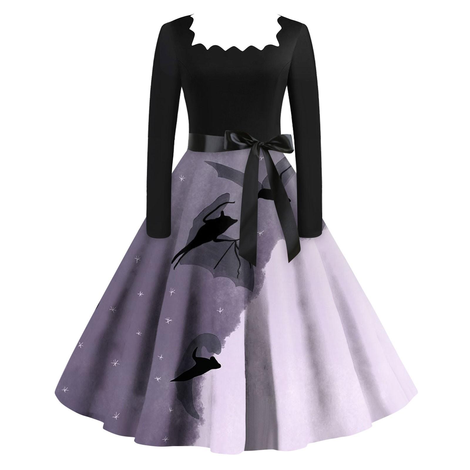 Женское повседневное модное винтажное платье с длинным рукавом и принтом на Хэллоуин M
Женское повседневное модное винтажное платье с длинным рукавом и принтом на Хэллоуин M