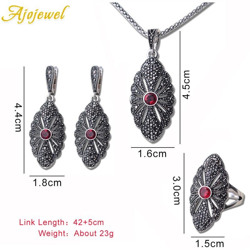 Ajojewel Vintage Carved Red Zircon Beautiful Geometric Pendant Earring Necklace Rings For Women Full Of Rhinestone Jewelry Set Red&7&45cm
Ajojewel Vintage Carved Red Zircon Beautiful Geometric Pendant Earring Necklace Rings For Women Full Of Rhinestone Jewelry Set Red&7&45cm